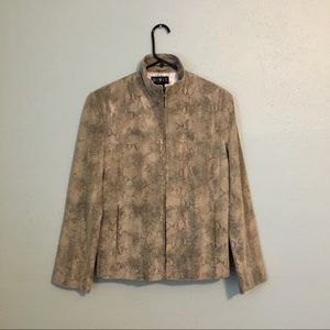 Leather Python Print Jacket